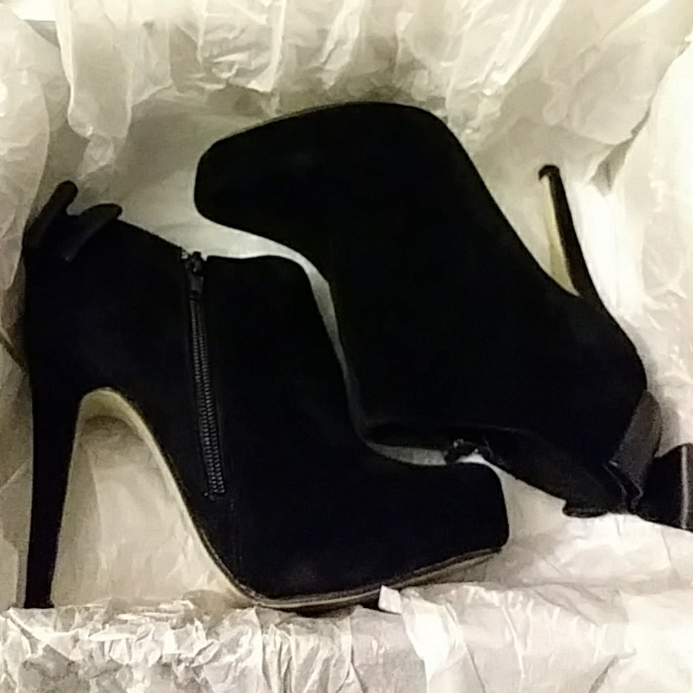 Velour Heel Booties